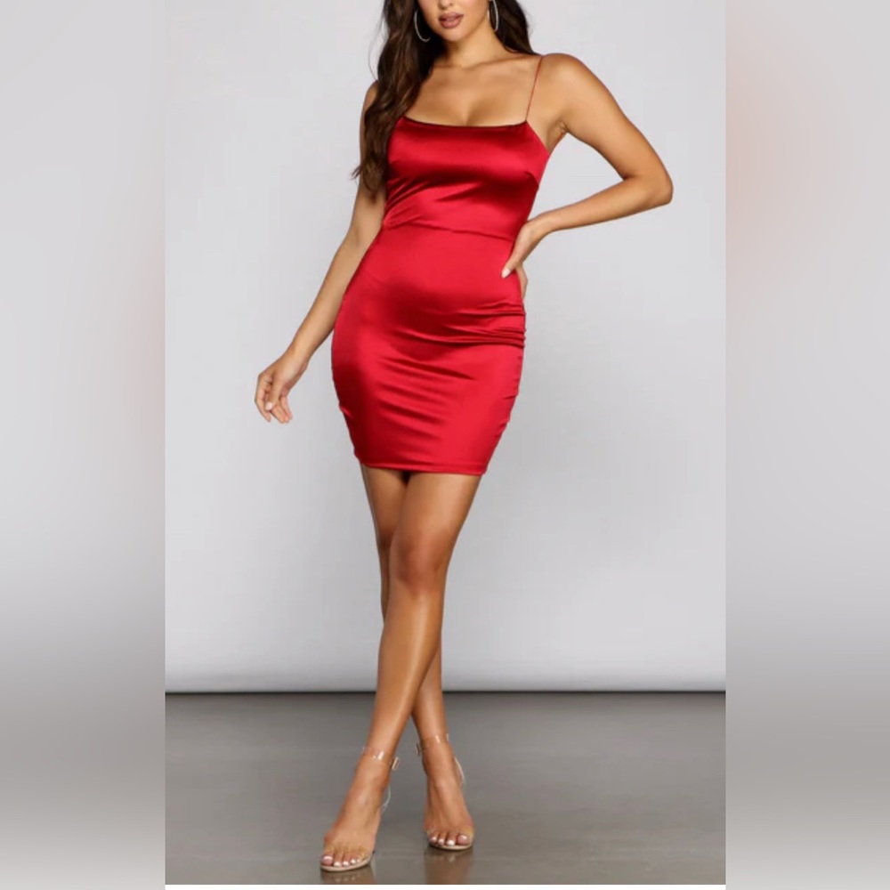 She's A Keeper Satin Mini Dress